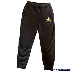 Air Jordan black sweatpants.